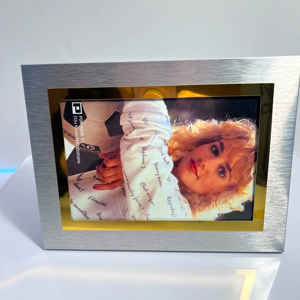 Vintage Brushed Silver and Metallic Gold 5” x 7” Photo Frame. New without Tags.